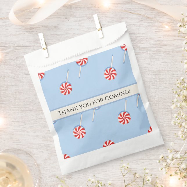 Sacolinha Bolsas de Favoritos de Padrões Lollipop Vermelho e (Cortado)