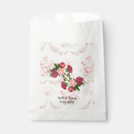 Sacolinha Bolsas de Favoritos Personalizados de Rosas Rosa S