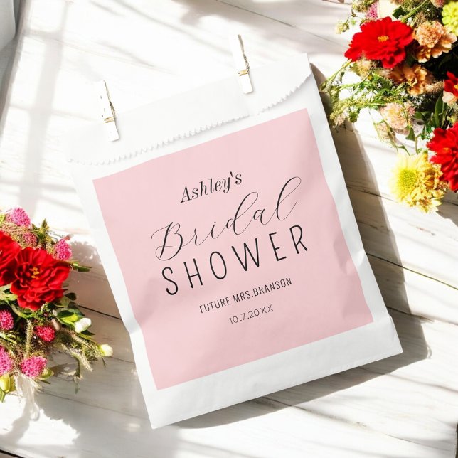 Sacolinha Bolsas de Favoritos Rosa-Blush do chá de panela (Criador carregado)