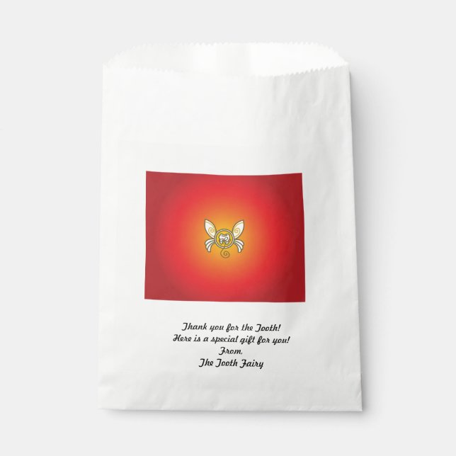 Sacolinha Bolsas de Goodie da Fada dos Dentes (Frente)