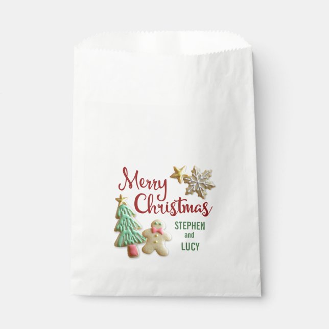 Sacolinha Bolsas de Natal de Sugar Cookie (Frente)