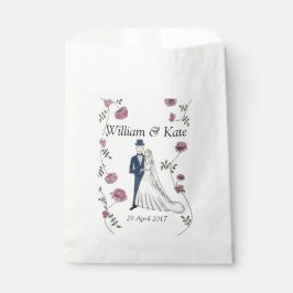 Sacolinha Bolsas de Papel Favorito de Casamento Personalizad