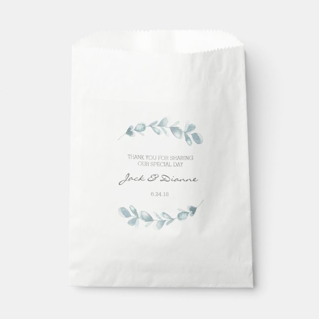 Sacolinha Bolsas de Papel Favorito para Casamento Personaliz (Frente)