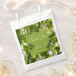 Sacolinha Bolsas Favoráveis do Casamento de Folhas Verdes