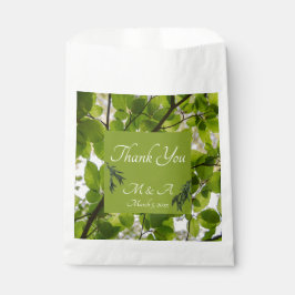 Sacolinha Bolsas Favoráveis do Casamento de Folhas Verdes