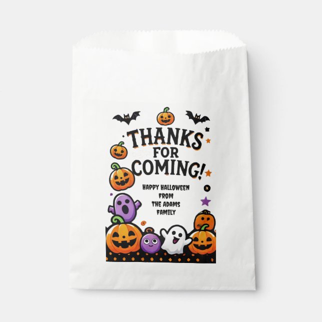 Sacolinha Bolsas Personalizadas de Favor do Halloween (Frente)