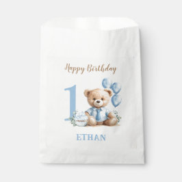 Sacolinha Bolsas primeiro aniversario de Urso Azul de Portão