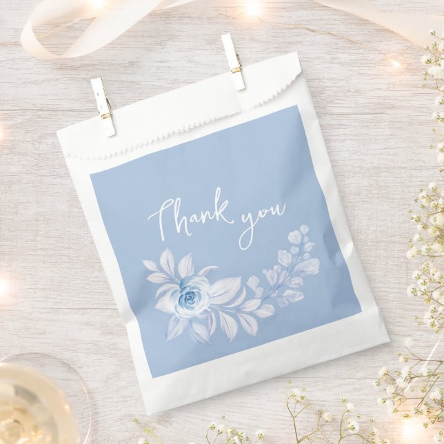 Sacolinha Bolsas Românticas Clássicas Azul Floral Romântica (Cortado)