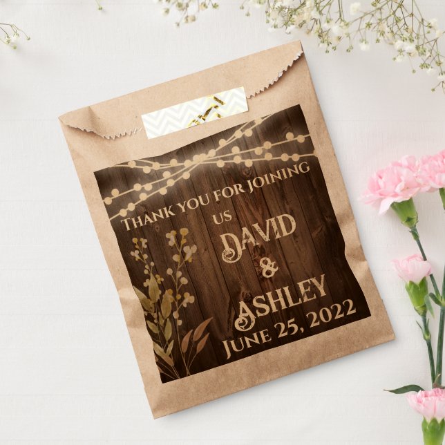 Sacolinha Bolsas Rustic Wedding Favor (Selado)