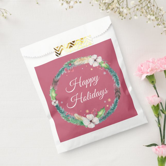 Sacolinha Bonito Boho Holiday Wreath (Selado)