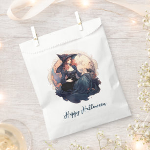 Sacolinha Bonito Bruxa e Gato Negro Feliz Dia das Bruxas
