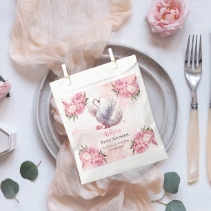 Sacolinha Bonito Chá de fraldas De Rapariga Floral Rosa-Rosa