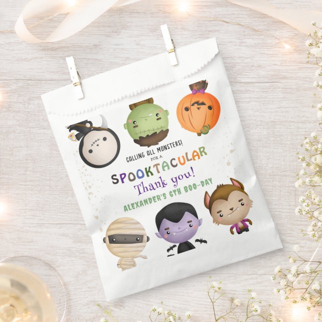 Sacolinha Bonito Monstro Crianças Costume Halloween Festa de (Cortado)