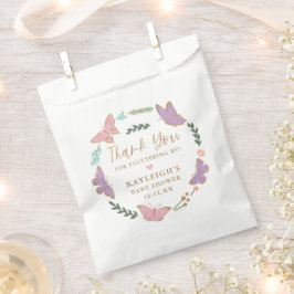 Sacolinha Bonito Pastel Borboletas Círculo Quadro Obrigado