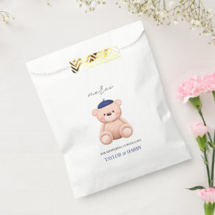 Sacolinha Bonjour Bebe Chá de fraldas francês de Urso de Aqu