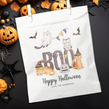 Boo Cute Happy Halloween Cats Fantasma Pumpkin Kid