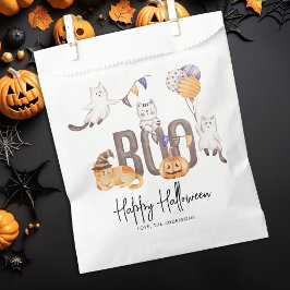 Sacolinha Boo Cute Kid's Happy Halloween Cats Fantasma Pumpk