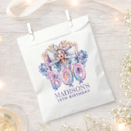 Sacolinha Boo de Halloween Rosa Personalizado