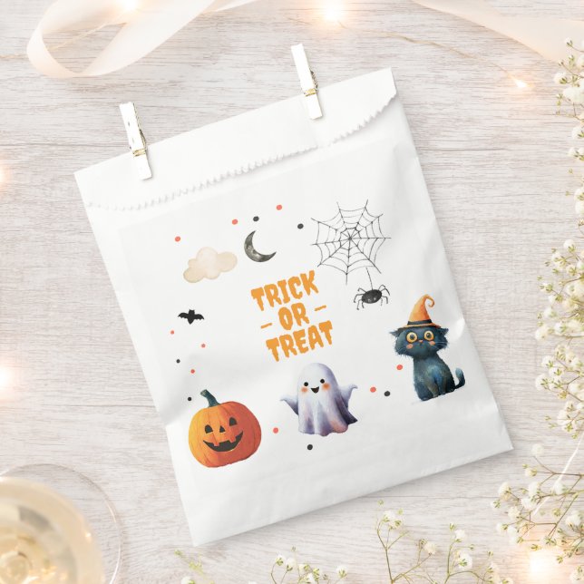 Sacolinha Boo Halloween - Truque de Aniversário ou Tratar Ob (Cortado)