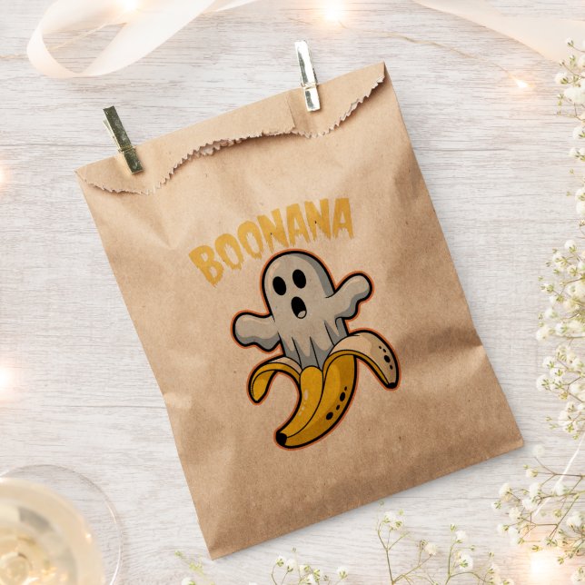 Sacolinha Boonana Cute Ghost Banana Halloween (Cortado)