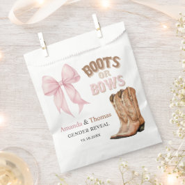 Sacolinha Boots or Bows Western Gender Reveal