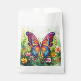 Sacolinha Borboleta Azul Laranja Asas