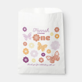 Sacolinha Borboleta Retro Primeiro Aniversário Bag