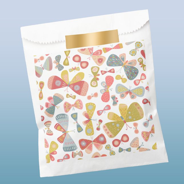 Sacolinha Borboleta Tango (Butterfly pattern fun favor bag)