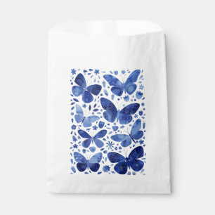 Sacolinha Borboletas Aquarela Azul