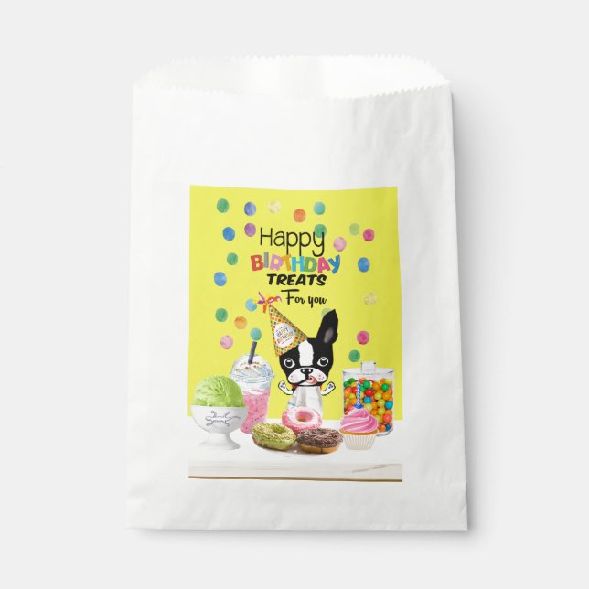 Sacolinha Boston Terrier trata bolsas Mirabelle (Frente)