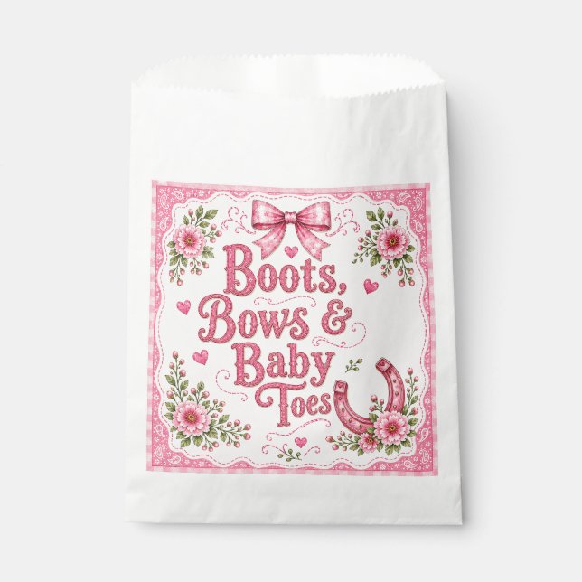 Sacolinha Botas, Laços e Dedinhos de Bebê (Frente)
