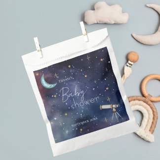 Sacolinha Boy Girl Celestial Sky Moon & Stars Baby Shower