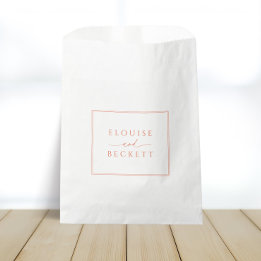 Sacolinha Branca Moderna com Casamento Laranja