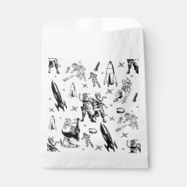 Sacolinha branco de banda desenhada de alienígena vintage