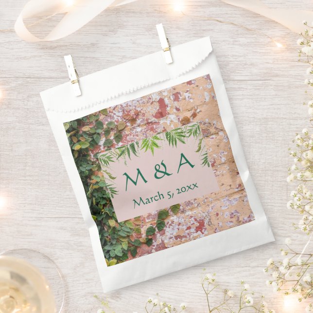 Sacolinha Bricks Verdes Pintados Casamento de Ivy Favorecem  (Cortado)