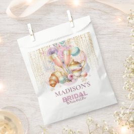 Sacolinha Bridal Personalizada Bridal Rosa e Dourada brilho