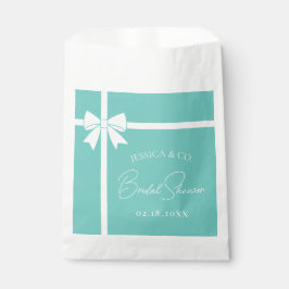 Sacolinha Bride & Co Elegant White Bow Ribbon Bridal Shower