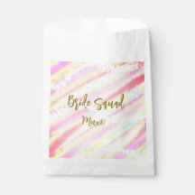 Bride squad golden pastel pink colorful glitter br