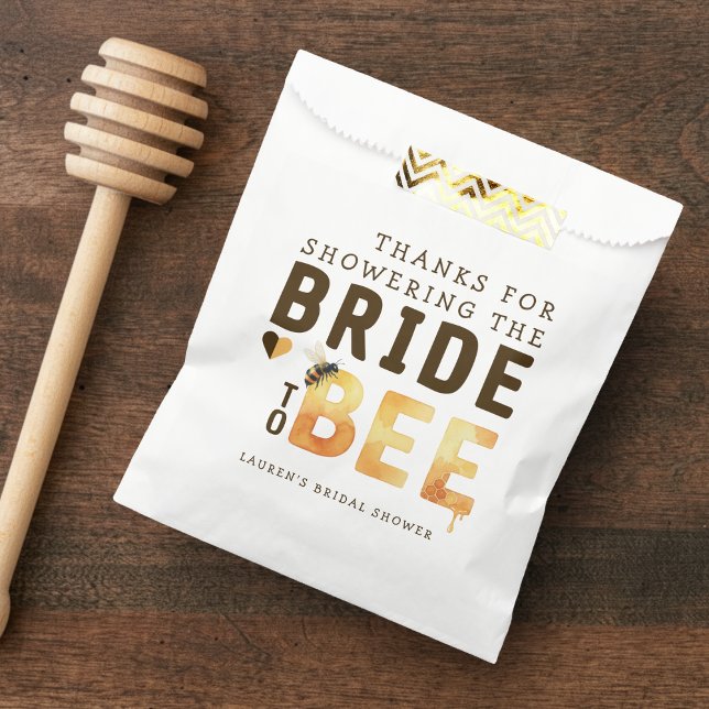 Sacolinha Bride to Bee Bumblebee Thank You Bridal Shower (Criador carregado)