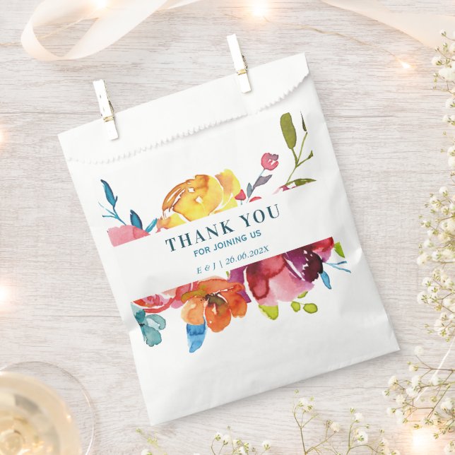 Sacolinha Bright Summer colorida Casamento Favor Bag (Cortado)