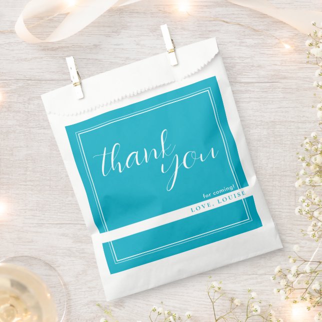 Sacolinha Brilhante Céu Azul Obrigado Bolsas Favoráveis (Cortado)