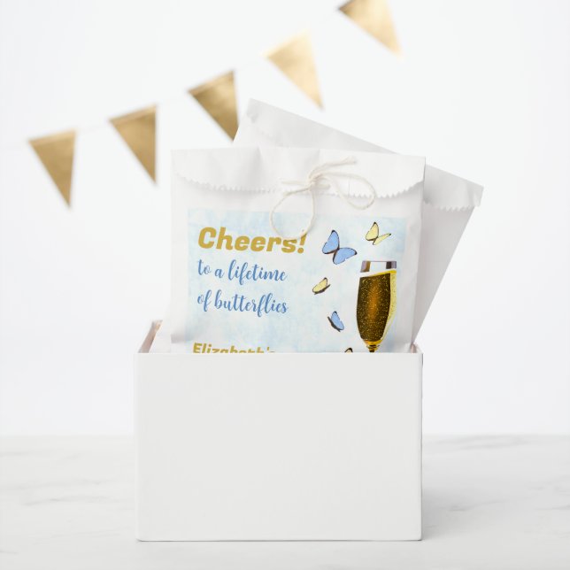 Sacolinha Brinde a Uma Vida de Borboletas Chá de Noiva (Festa)