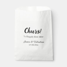 Sacolinha Brindemos ao para sempre feliz após adicionar nome