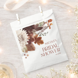 Sacolinha Brown Burgundy Cai No Chá de panela Floral