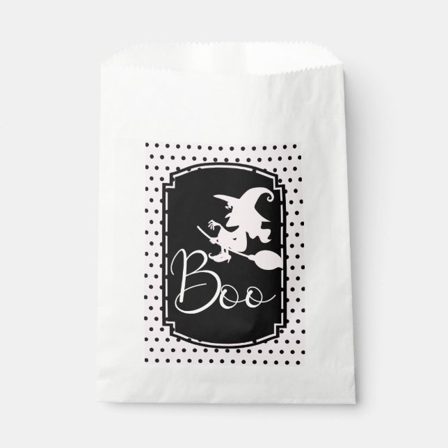 Sacolinha Bruxa de aniversário de Halloween Girl (Frente)