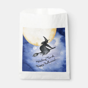 Sacolinha Bruxa de Halloween Voadora Spooky