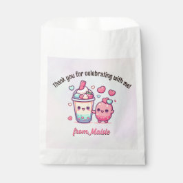 Sacolinha Bubble Tea Birthday Favor Bolsas