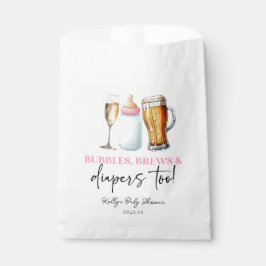 Sacolinha Bubbles Brews and Diapers Too! Baby Shower