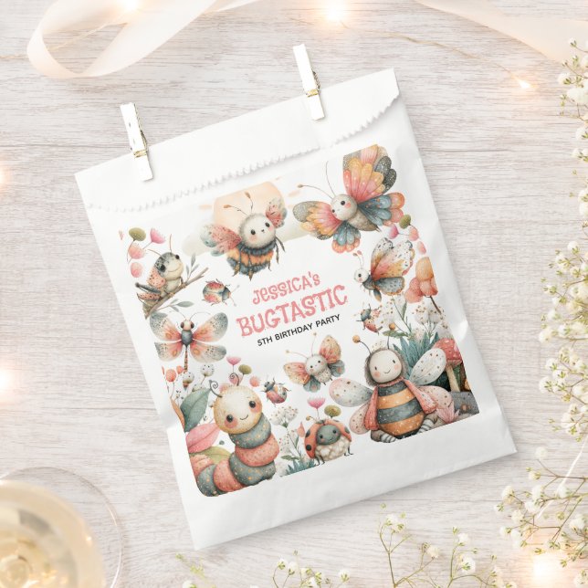 Sacolinha BUGTÁSTICO Insetos Aquarela Insetos Crianças Anive (Cortado)