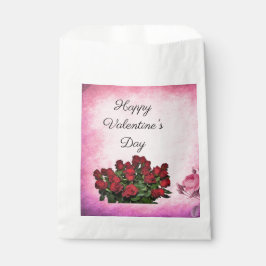 Sacolinha Buquê de rosas vermelhas